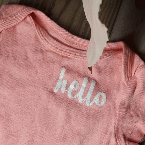 Baby Girl 100% Cotton 3Pc Bodysuit Bundle - Spring Pastel Colors - 0-3m 0/3m - Picture 3 of 16